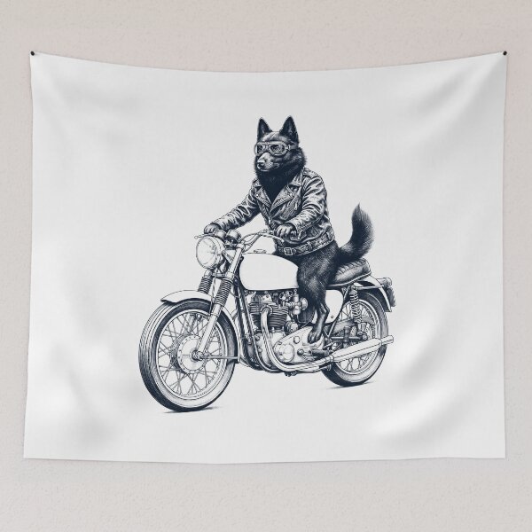 Item preview, Funny Schipperke Motorcycle Motorbike Dog Lover designed and sold by dian-rody-crest.