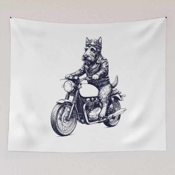 Item preview, Funny Scottish Terrier Motorcycle Motorbike Dog Lover designed and sold by dian-rody-crest.