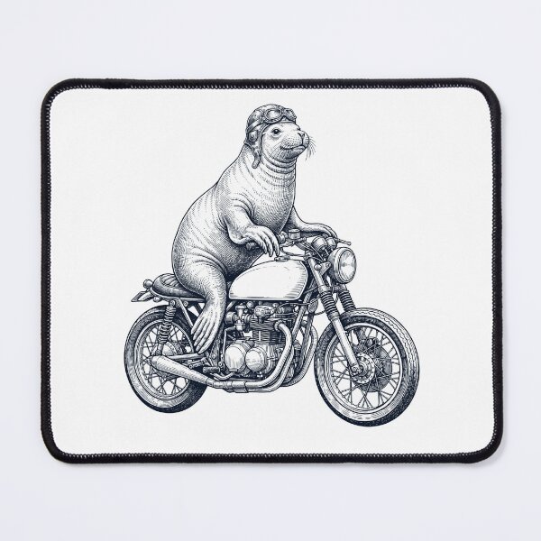 Item preview, Funny Seal Motorcycle Motorbike Animal Lover designed and sold by dian-rody-crest.