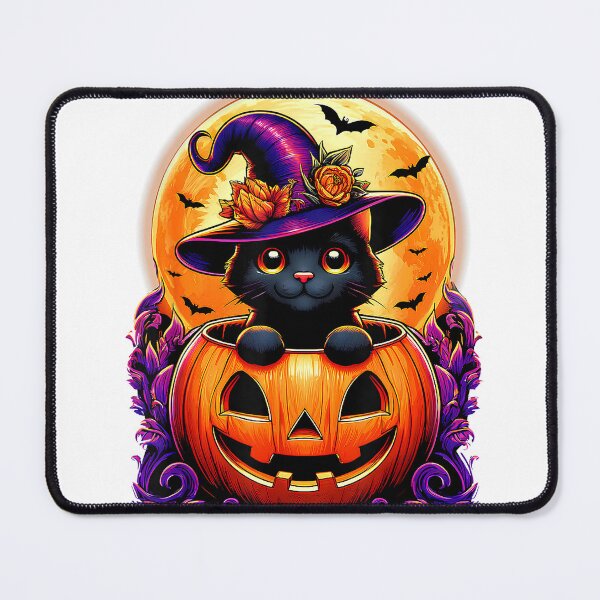 Item preview, Black Cat Witch Hat Pumpkin Funny Halloween Men Women Kids T-Shirt designed and sold by Stickerbynp1.