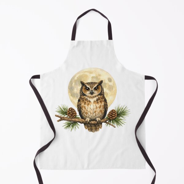 Item preview, Watercolor Owl on a Pine Branch designed and sold by silviaol.