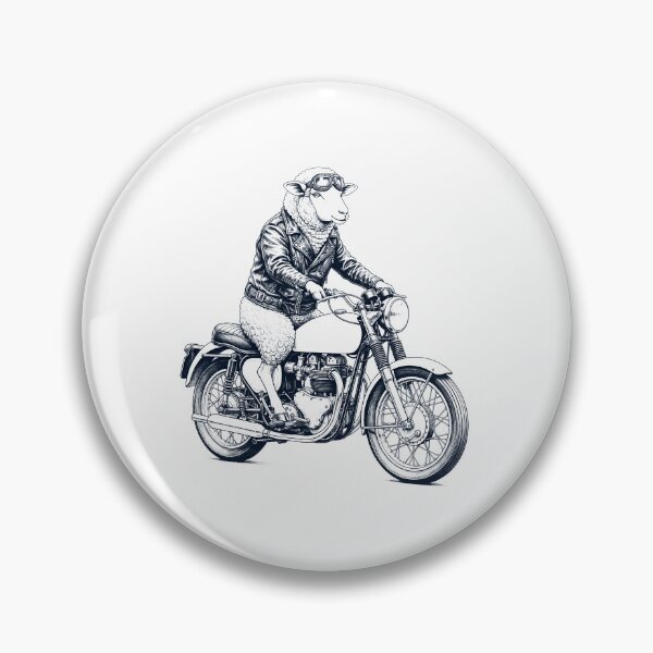 Item preview, Funny Sheep Motorcycle Motorbike Animal Lover designed and sold by dian-rody-crest.