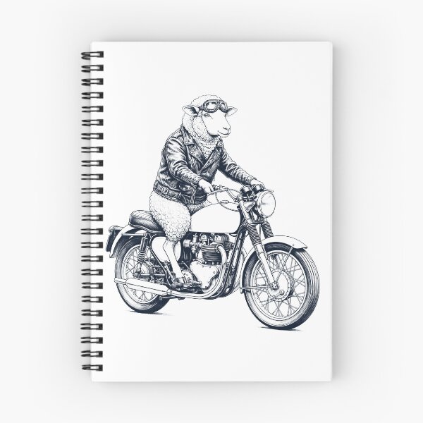 Item preview, Funny Sheep Motorcycle Motorbike Animal Lover designed and sold by dian-rody-crest.