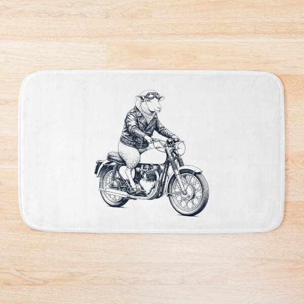 Item preview, Funny Sheep Motorcycle Motorbike Animal Lover designed and sold by dian-rody-crest.