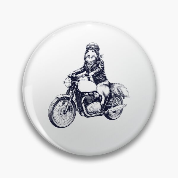 Item preview, Funny Shetland Sheepdog Motorcycle Motorbike Dog Lover designed and sold by dian-rody-crest.