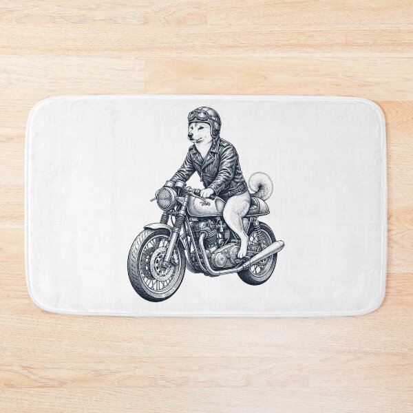 Item preview, Funny Shiba Inu Motorcycle Motorbike Dog Lover designed and sold by dian-rody-crest.