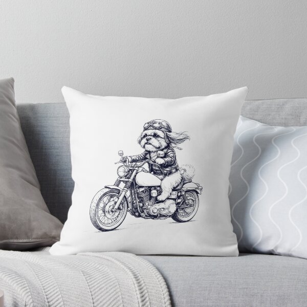 Item preview, Funny Shih Tzu Motorcycle Motorbike Dog Lover designed and sold by dian-rody-crest.