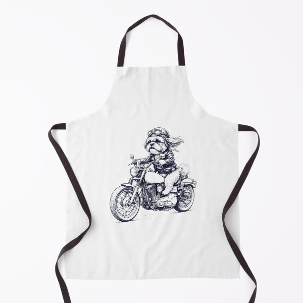 Item preview, Funny Shih Tzu Motorcycle Motorbike Dog Lover designed and sold by dian-rody-crest.