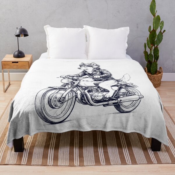 Item preview, Funny Siberian Husky Motorcycle Motorbike Dog Lover designed and sold by dian-rody-crest.