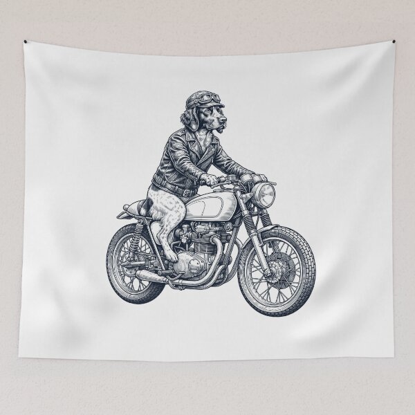 Item preview, Funny Small Munsterlander Pointer Motorcycle Motorbike Dog Lover designed and sold by dian-rody-crest.