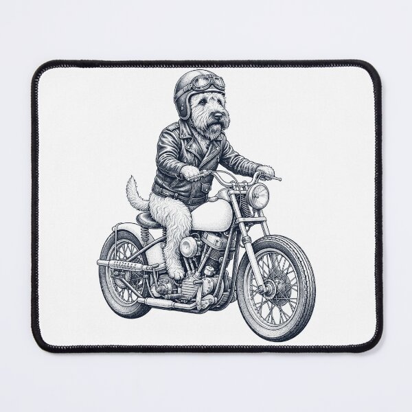 Item preview, Funny Soft Coated Wheaten Terrier Motorcycle Motorbike Dog Lover designed and sold by dian-rody-crest.