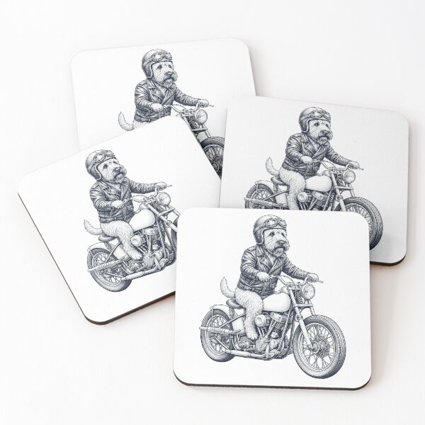 Item preview, Funny Soft Coated Wheaten Terrier Motorcycle Motorbike Dog Lover designed and sold by dian-rody-crest.