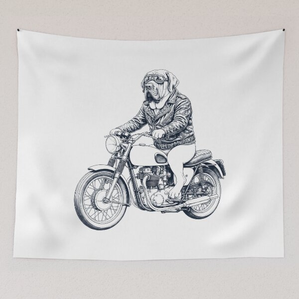 Item preview, Funny Spanish Mastiff Motorcycle Motorbike Dog Lover designed and sold by dian-rody-crest.