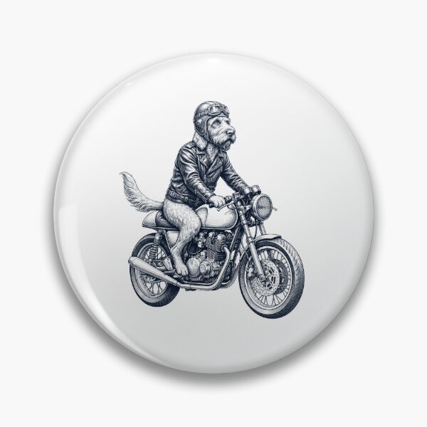 Item preview, Funny Spinone Italiano Motorcycle Motorbike Dog Lover designed and sold by dian-rody-crest.