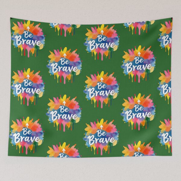 Item preview, Be Brave Watercolor Splash 563 designed and sold by GritBloodline.