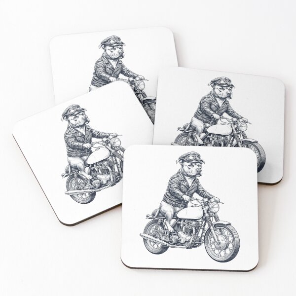 Item preview, Funny Staffordshire Bull Terrier Motorcycle Motorbike Dog Lover designed and sold by dian-rody-crest.