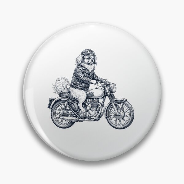 Item preview, Funny Tibetan Spaniel Motorcycle Motorbike Dog Lover designed and sold by dian-rody-crest.