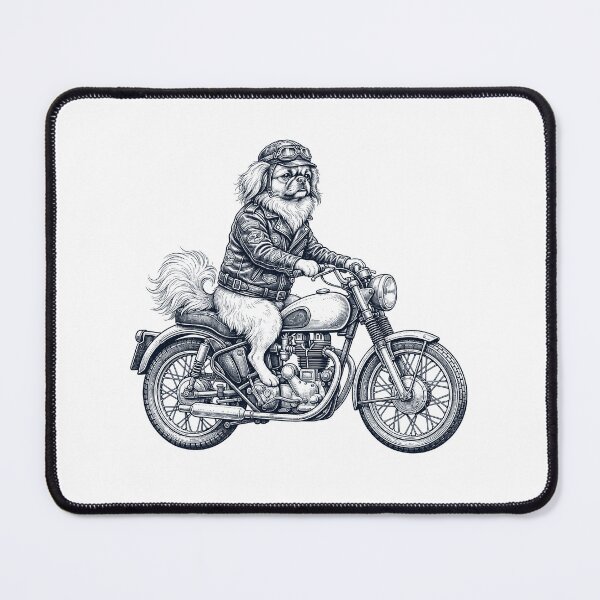 Item preview, Funny Tibetan Spaniel Motorcycle Motorbike Dog Lover designed and sold by dian-rody-crest.