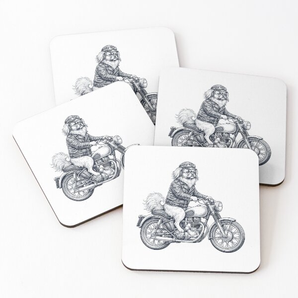 Item preview, Funny Tibetan Spaniel Motorcycle Motorbike Dog Lover designed and sold by dian-rody-crest.