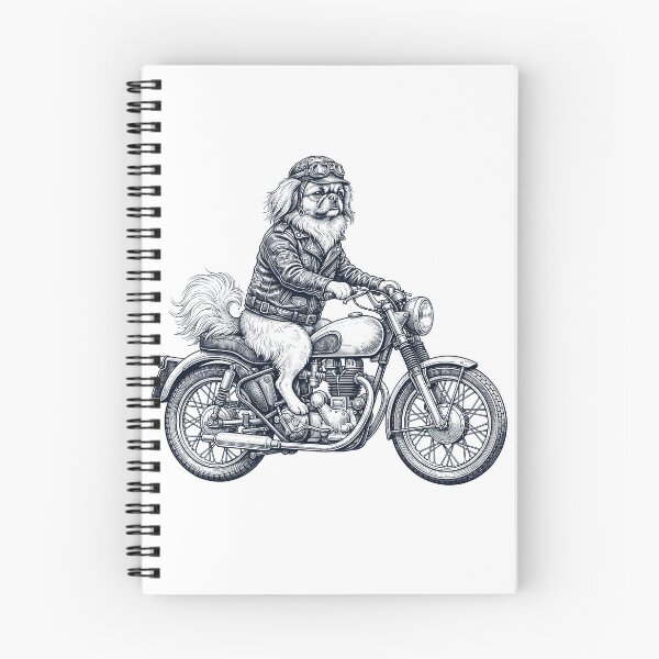 Item preview, Funny Tibetan Spaniel Motorcycle Motorbike Dog Lover designed and sold by dian-rody-crest.