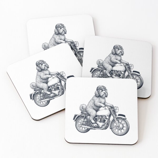Item preview, Funny Tibetan Terrier Motorcycle Motorbike Dog Lover designed and sold by dian-rody-crest.