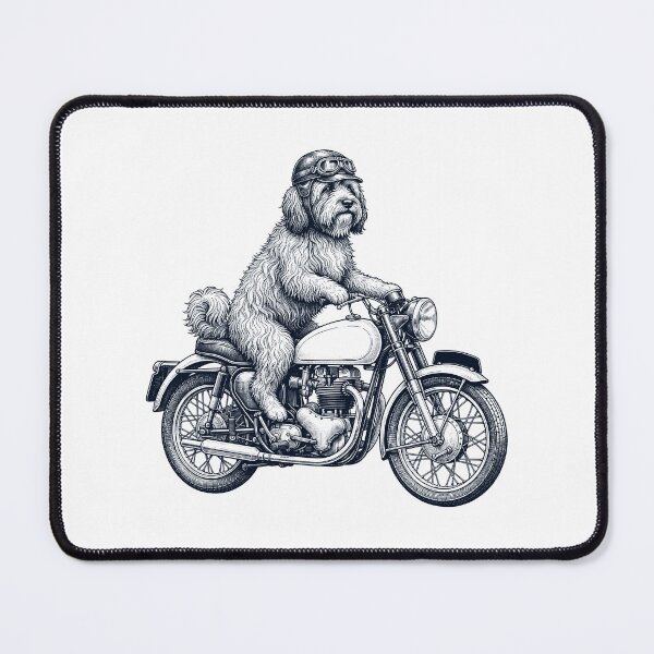 Item preview, Funny Tibetan Terrier Motorcycle Motorbike Dog Lover designed and sold by dian-rody-crest.
