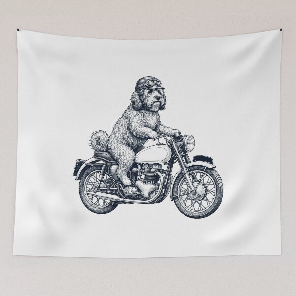 Item preview, Funny Tibetan Terrier Motorcycle Motorbike Dog Lover designed and sold by dian-rody-crest.