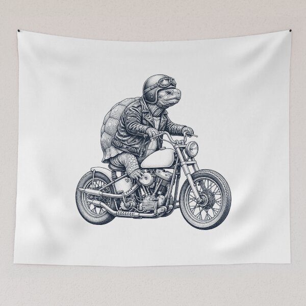 Item preview, Funny Tortoise Motorcycle Motorbike Animal Lover designed and sold by dian-rody-crest.