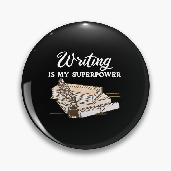 Item preview, Writing is My Superpower Book Quill Inkwell Scroll Design designed and sold by siravoloneg.