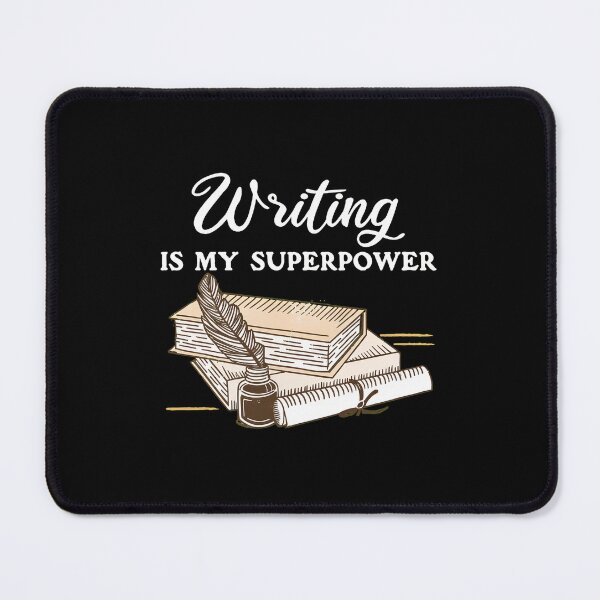 Item preview, Writing is My Superpower Book Quill Inkwell Scroll Design designed and sold by siravoloneg.