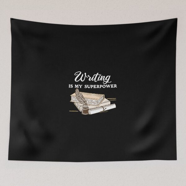 Item preview, Writing is My Superpower Book Quill Inkwell Scroll Design designed and sold by siravoloneg.