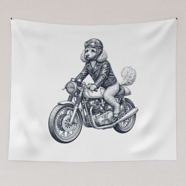 Item preview, Funny Toy Poodle Motorcycle Motorbike Dog Lover designed and sold by dian-rody-crest.