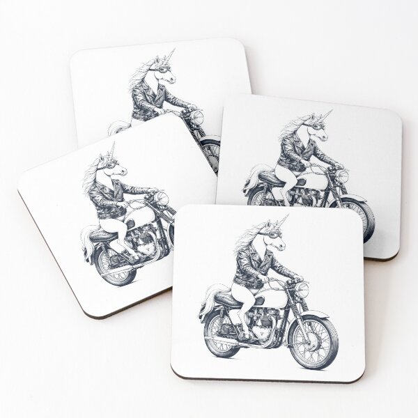 Item preview, Funny Unicorn Motorcycle Motorbike Animal Lover designed and sold by dian-rody-crest.