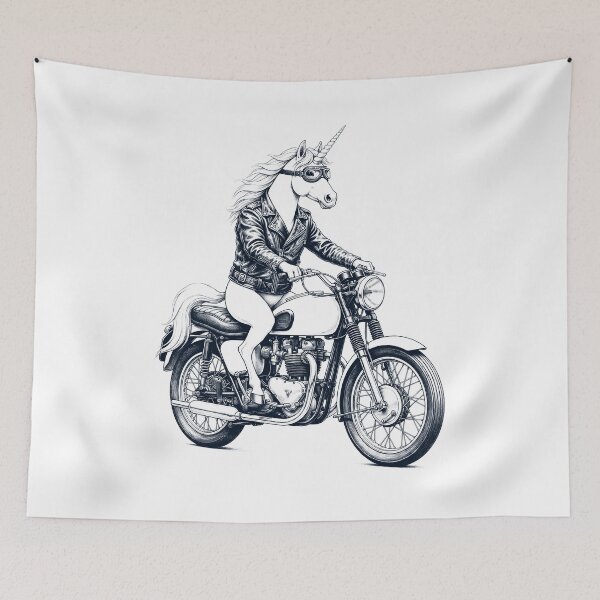 Item preview, Funny Unicorn Motorcycle Motorbike Animal Lover designed and sold by dian-rody-crest.