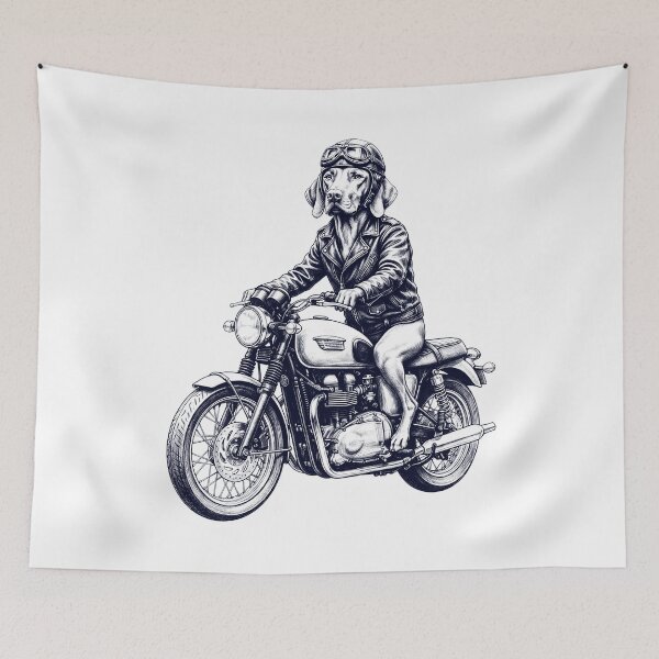 Item preview, Funny Vizsla Motorcycle Motorbike Dog Lover designed and sold by dian-rody-crest.
