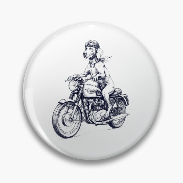 Item preview, Funny Weimaraner Motorcycle Motorbike Dog Lover designed and sold by dian-rody-crest.