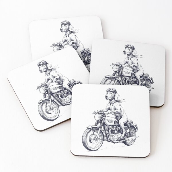 Item preview, Funny Weimaraner Motorcycle Motorbike Dog Lover designed and sold by dian-rody-crest.