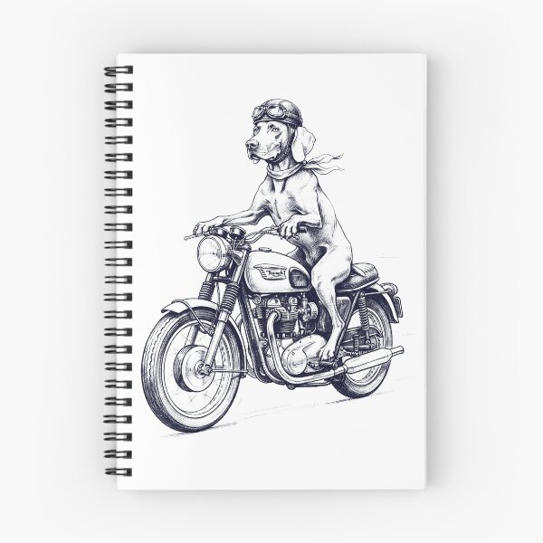 Item preview, Funny Weimaraner Motorcycle Motorbike Dog Lover designed and sold by dian-rody-crest.
