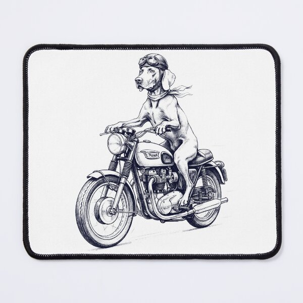 Item preview, Funny Weimaraner Motorcycle Motorbike Dog Lover designed and sold by dian-rody-crest.