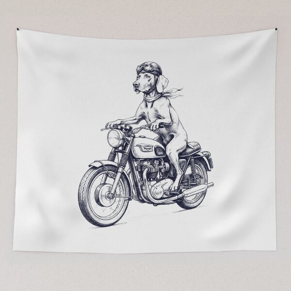 Item preview, Funny Weimaraner Motorcycle Motorbike Dog Lover designed and sold by dian-rody-crest.