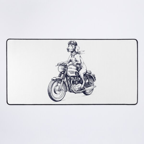 Item preview, Funny Weimaraner Motorcycle Motorbike Dog Lover designed and sold by dian-rody-crest.