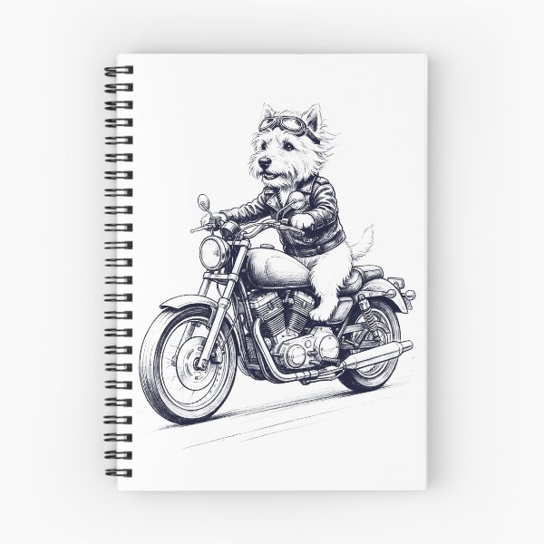 Item preview, Funny West Highland White Terrier Motorcycle Motorbike Dog Lover designed and sold by dian-rody-crest.