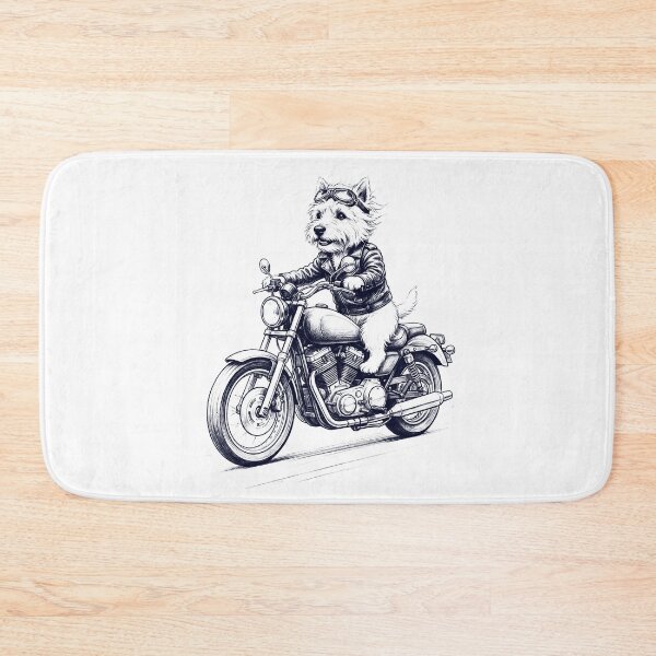 Item preview, Funny West Highland White Terrier Motorcycle Motorbike Dog Lover designed and sold by dian-rody-crest.