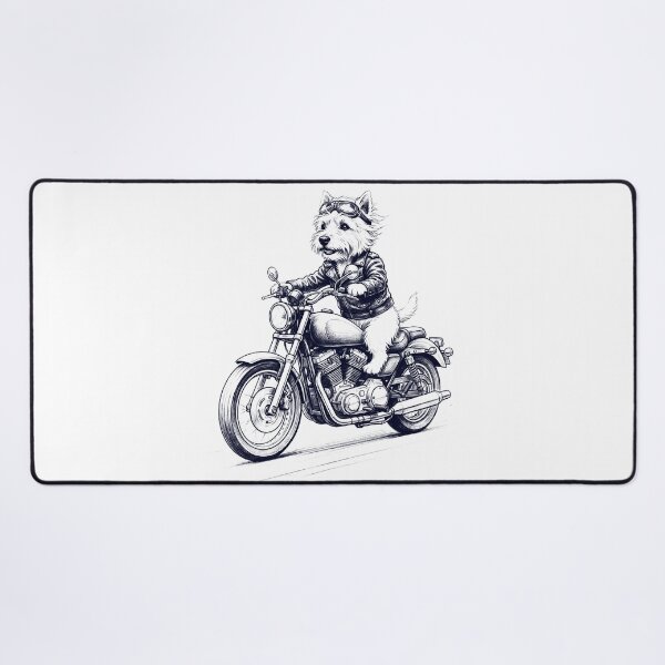 Item preview, Funny West Highland White Terrier Motorcycle Motorbike Dog Lover designed and sold by dian-rody-crest.