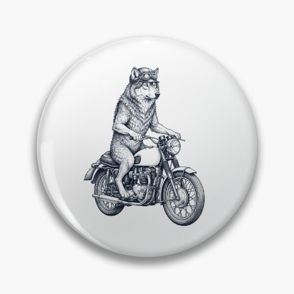 Item preview, Funny Wolf Motorcycle Motorbike Animal Lover designed and sold by dian-rody-crest.