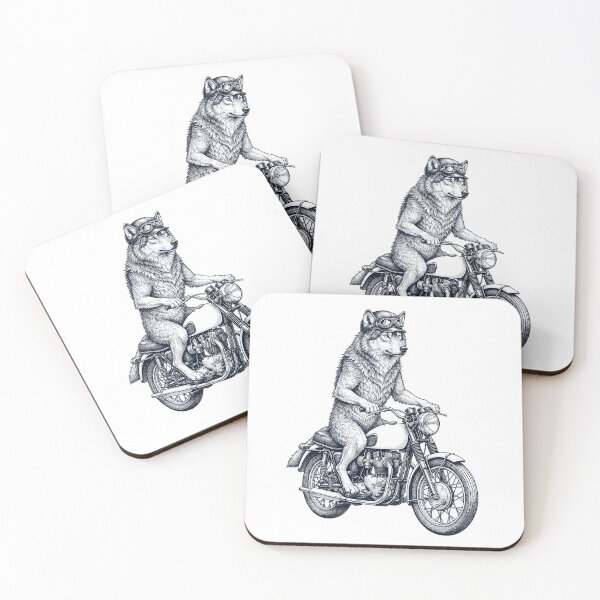 Item preview, Funny Wolf Motorcycle Motorbike Animal Lover designed and sold by dian-rody-crest.