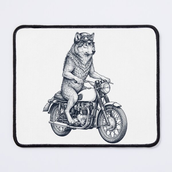 Item preview, Funny Wolf Motorcycle Motorbike Animal Lover designed and sold by dian-rody-crest.