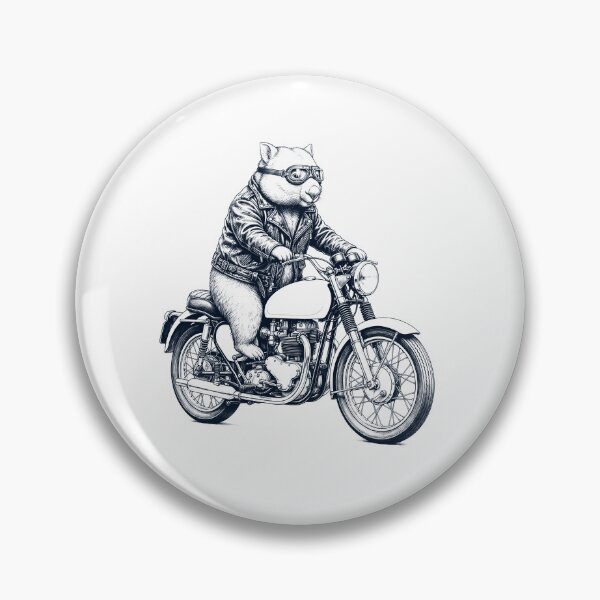 Item preview, Funny Wombat Motorcycle Motorbike Animal Lover designed and sold by dian-rody-crest.