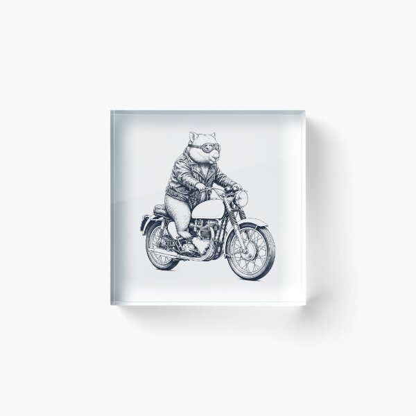 Item preview, Funny Wombat Motorcycle Motorbike Animal Lover designed and sold by dian-rody-crest.