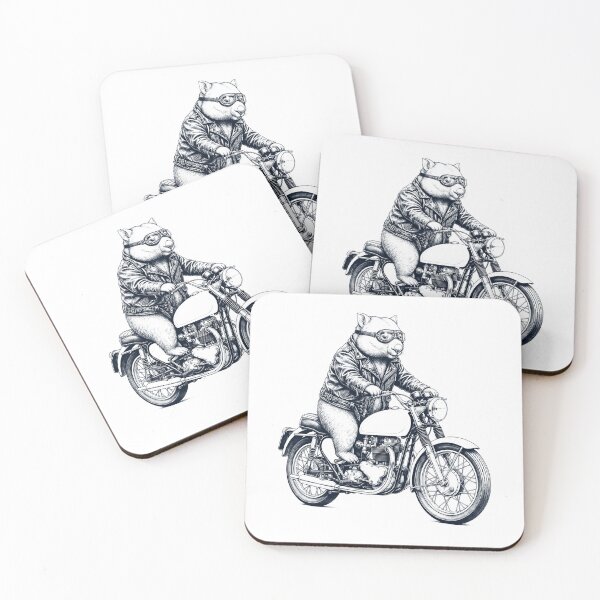Item preview, Funny Wombat Motorcycle Motorbike Animal Lover designed and sold by dian-rody-crest.